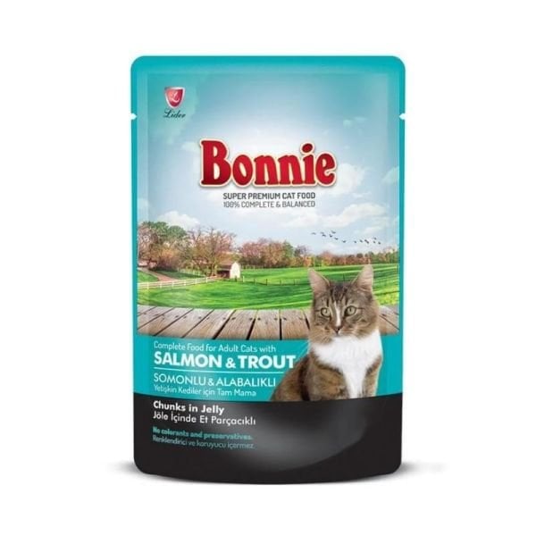 Bonnie Kedi Pouch Somon Alabalık 85gr