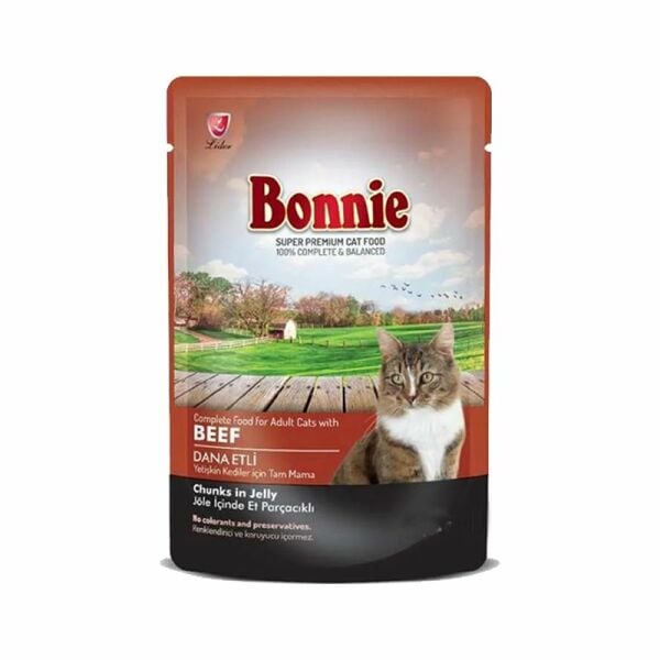 Bonnie Kedi Pouch Dana Etli 85gr