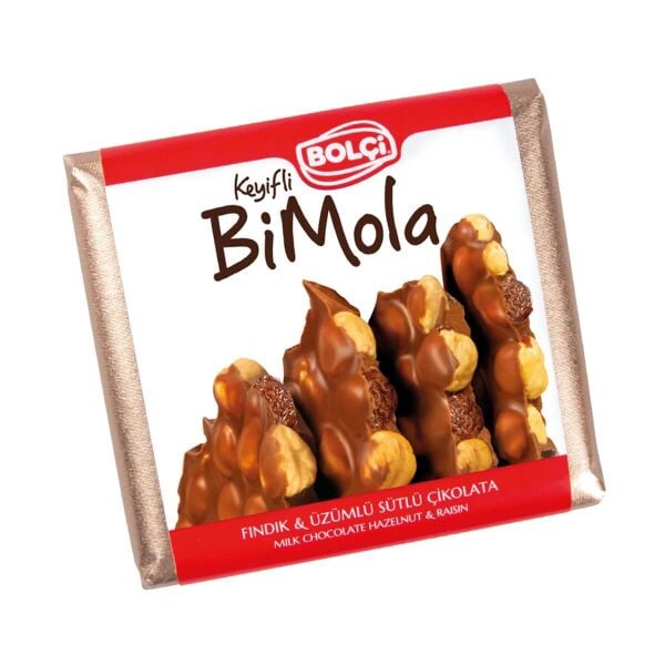 Bolçi Bi Mola Fındık Üzümlü Sütlü Çikolata 70g