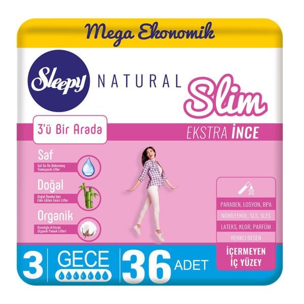 Sleepy Slim Mega Paket Gece 36 lı