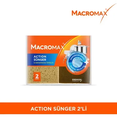 Macromax Action Sünger Bez 2 li