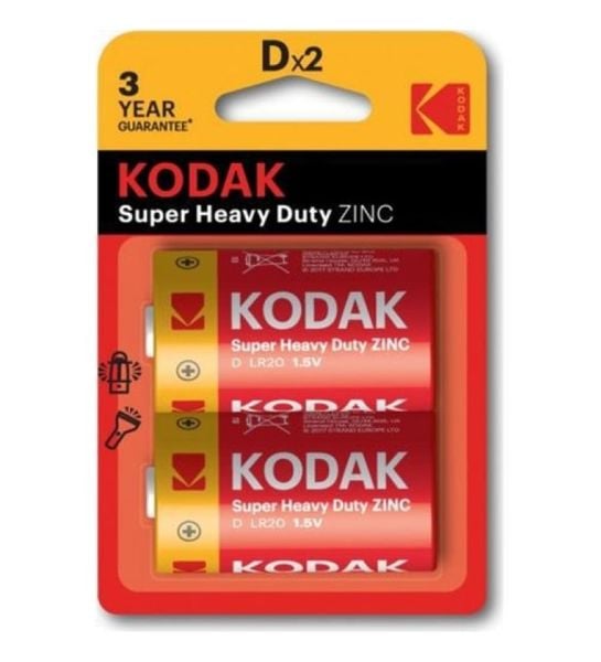 Kodak Çinko Süper Heavy Duty Zinc Büyük Pil 2li