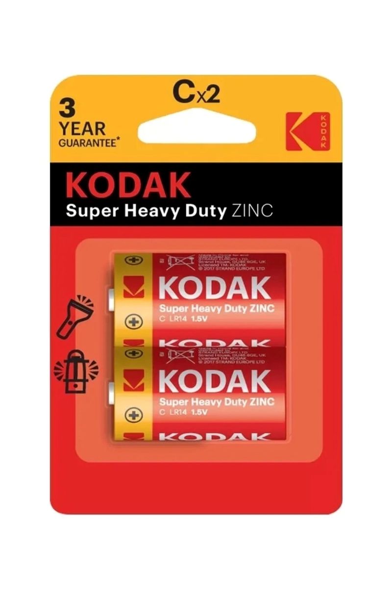 Kodak Çinko Süper Heavy Duty Zinc Orta Pil 2li