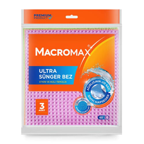 Macromax Ultra Sünger Bez 3lü