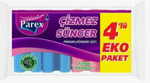 Parex Çizmez Sünger Oluklu 4 lü