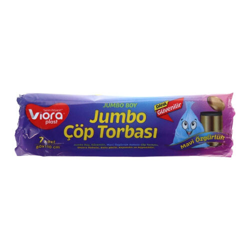 Viora Çöp Poşeti Standart Jumbo Boy Mavi 80x110m