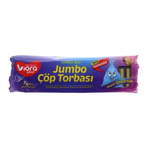 Viora Çöp Poşeti Standart Jumbo Boy Mavi 80x110m
