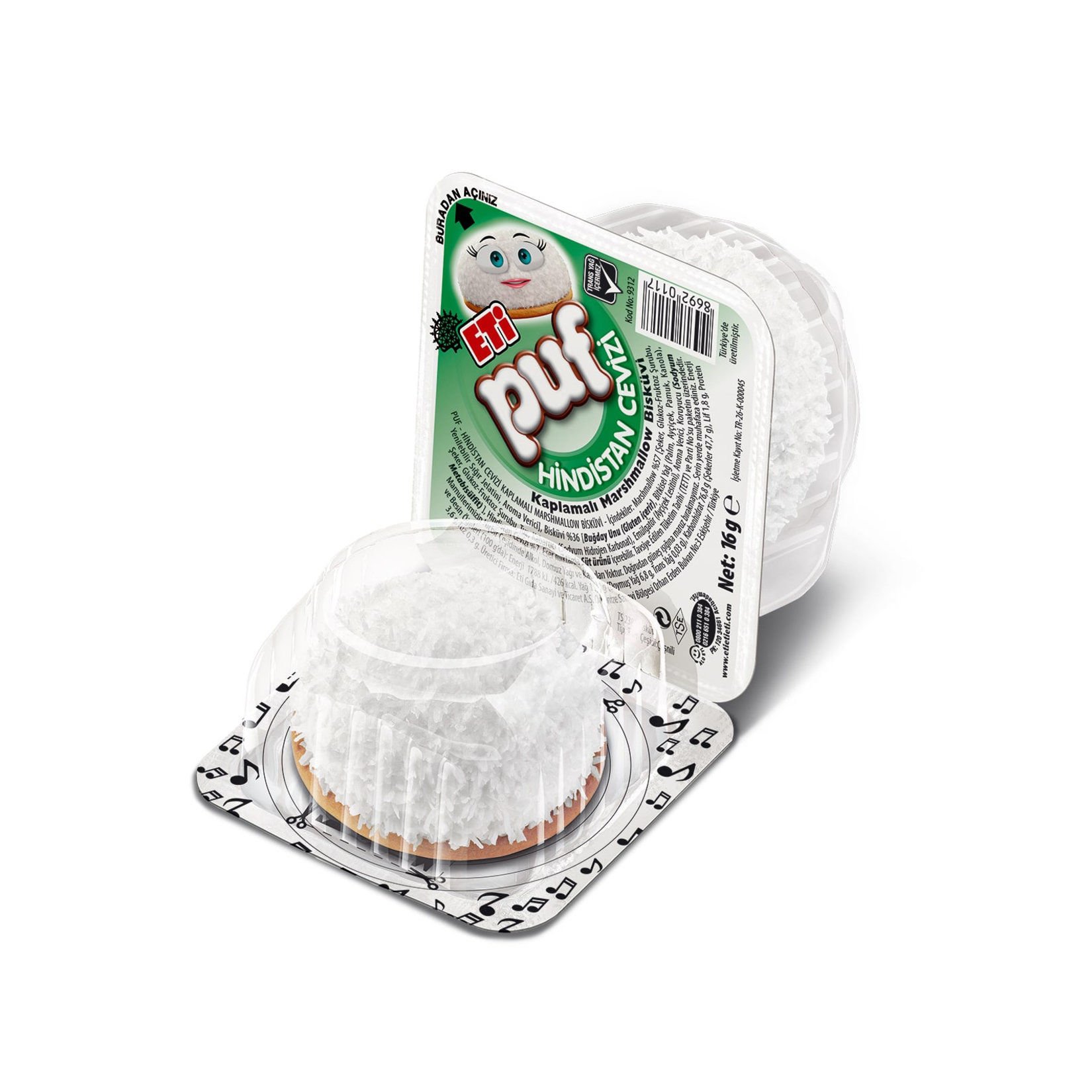 Eti Puf Hindistan Cevizli 16gr