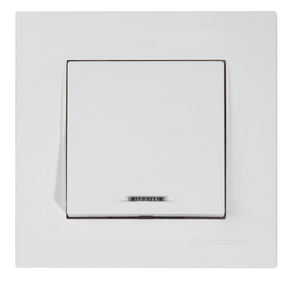 Mutlusan Rita Beyaz Işıklı Anahtar