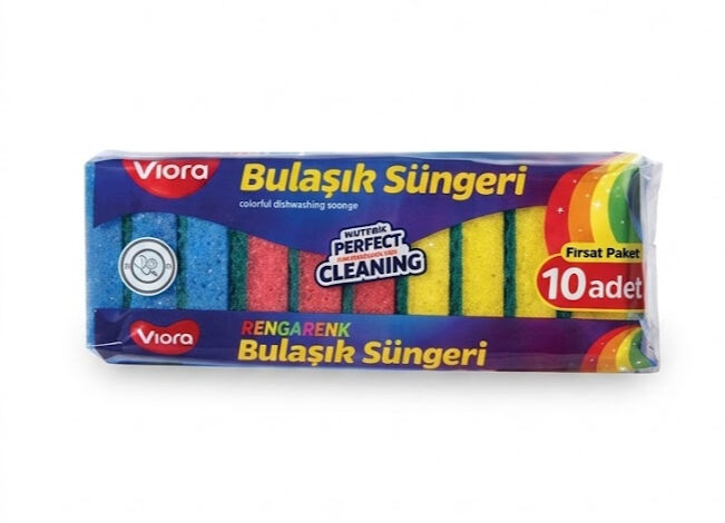 Viora Klasik Sünger Renkli 10lu