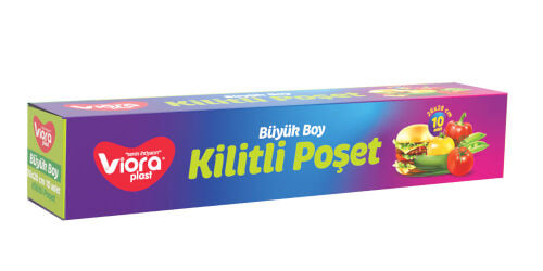 Viora Buzdolabı Poşeti Büyük Boy Kilitli 26x28m
