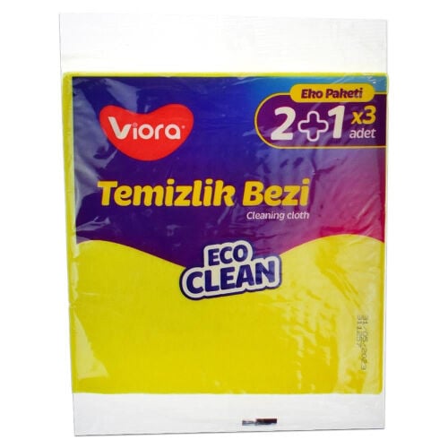 Viora Mikrofiber Temizlik Bezi 34x35 3lü