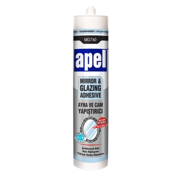 Apel MG740 Ayna Cam Yapıştırıcı Şeffaf 290ml