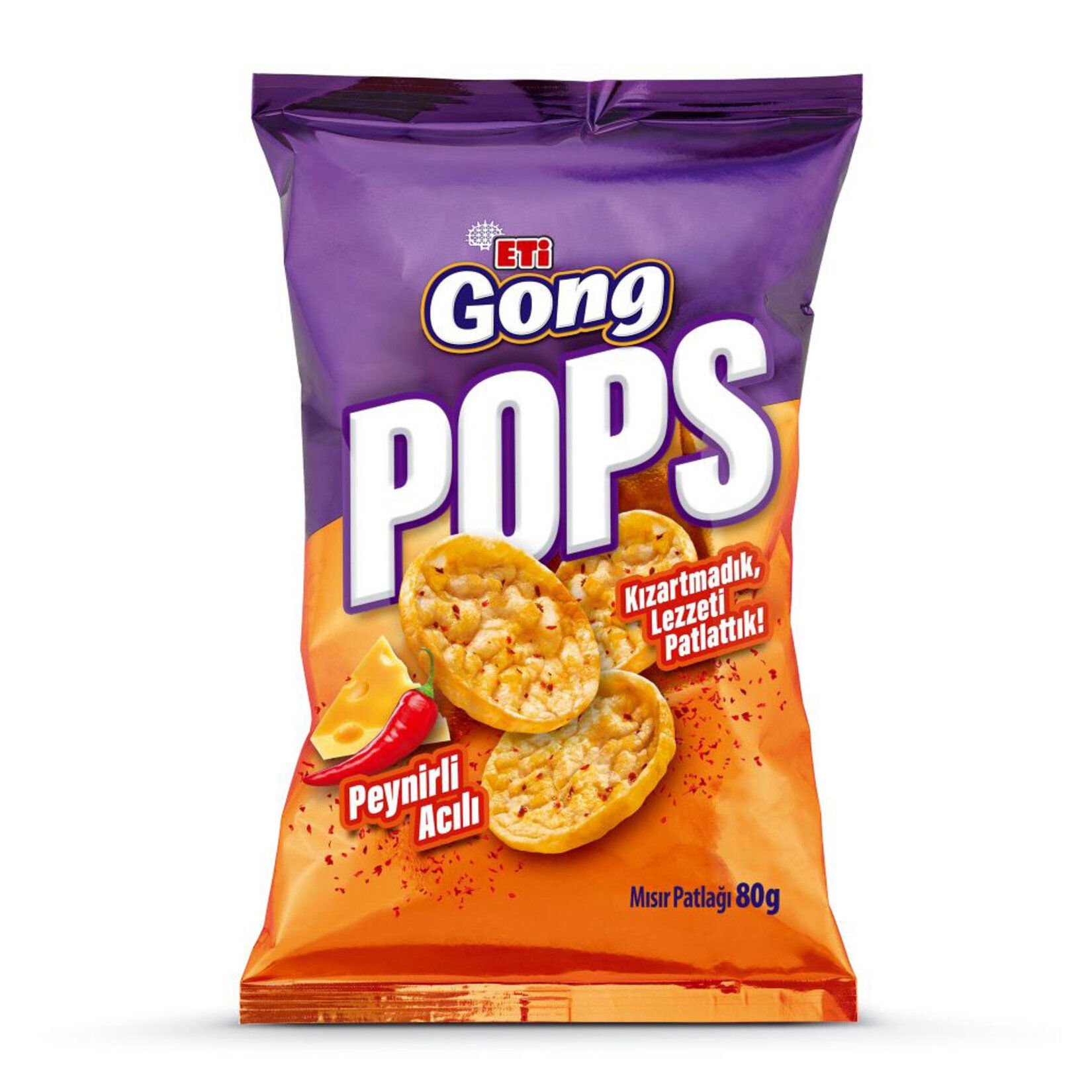 Eti Gong Pops Peynirli Acılı 80gr