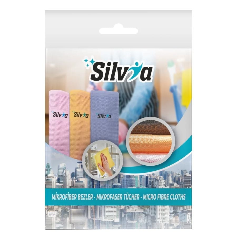 Silvia Mikrofiber Bez Dekoratif 3lü 40x65cm