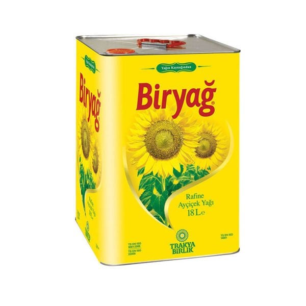 Biryağ Ayçiçek Yağı 18 Litre Teneke