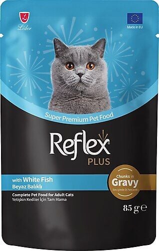 Reflex Kedi Pouch Beyaz Balık 85gr