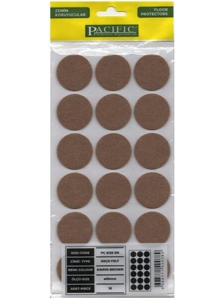 Mobilya Keçesi 35x35 Kahverengi