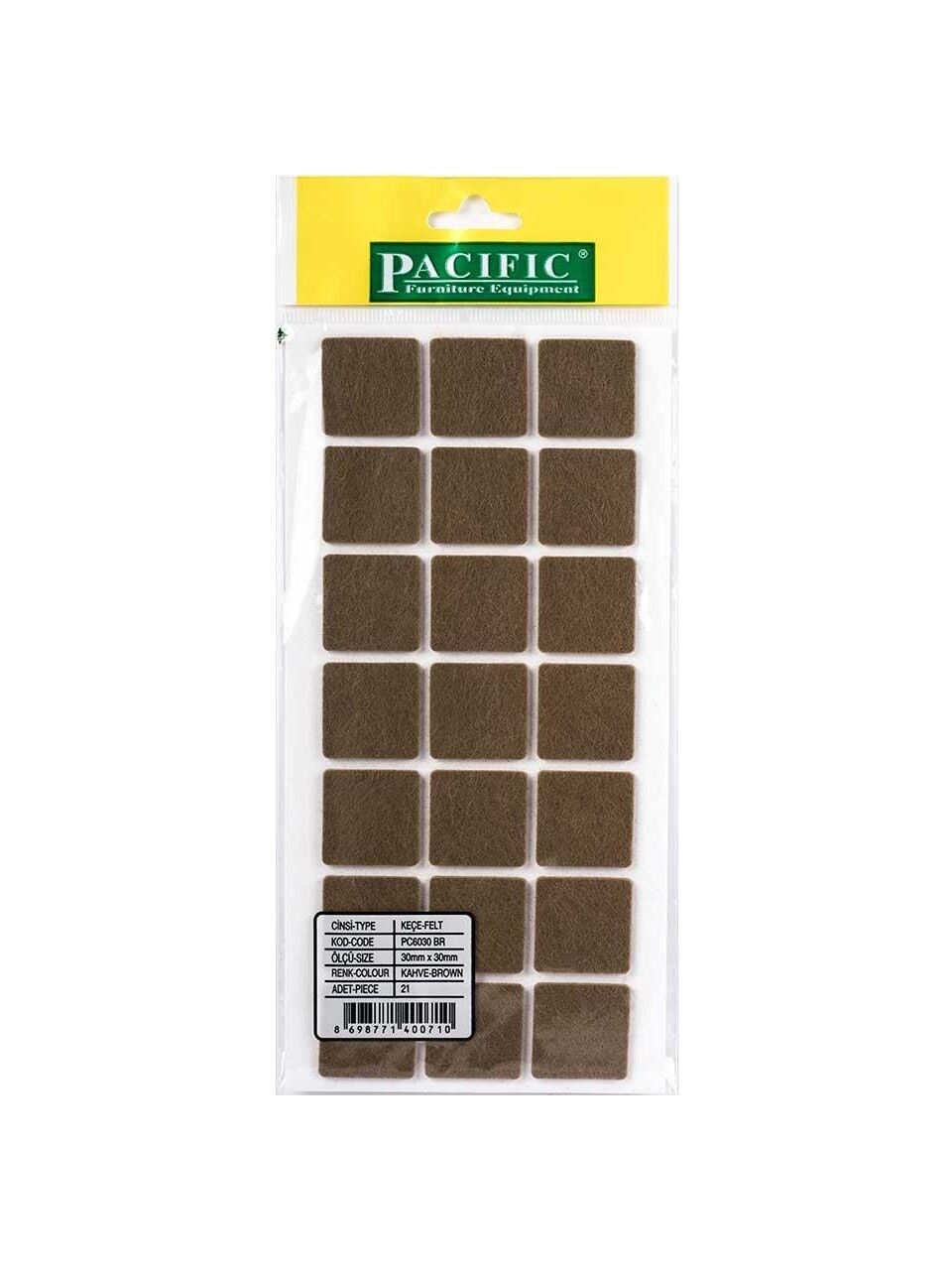 Mobilya Keçesi 30x30 Kahverengi