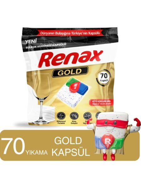 Renax Gold Bulaşık Makinesi Kapsülü 70 li
