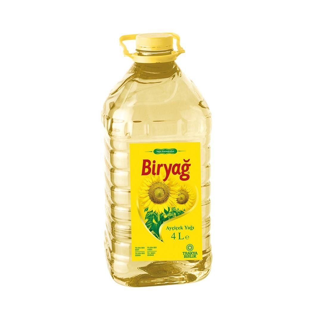 Biryağ Ayçiçek Yağı 4 Litre Pet Şişe