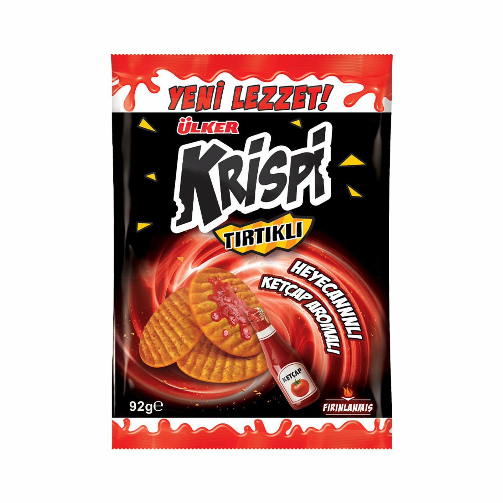 Ülker Krispi Tırtıklı Kraker Ketçaplı 92g