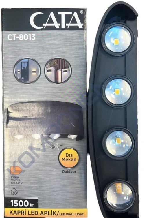 Cata CT-8013 Kapri Led Aplik Dış Mekan Amber 15W