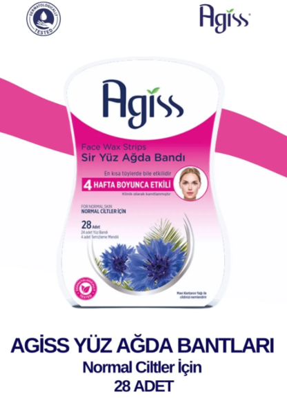 Agiss Yüz Ağda Bandı Normal Ciltler 28 li