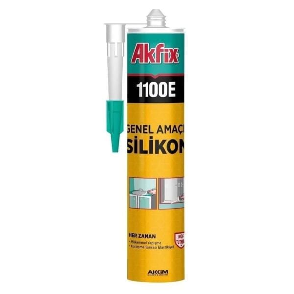 Akfix 1100E Genel Amaçlı Silikon 280gr Siyah