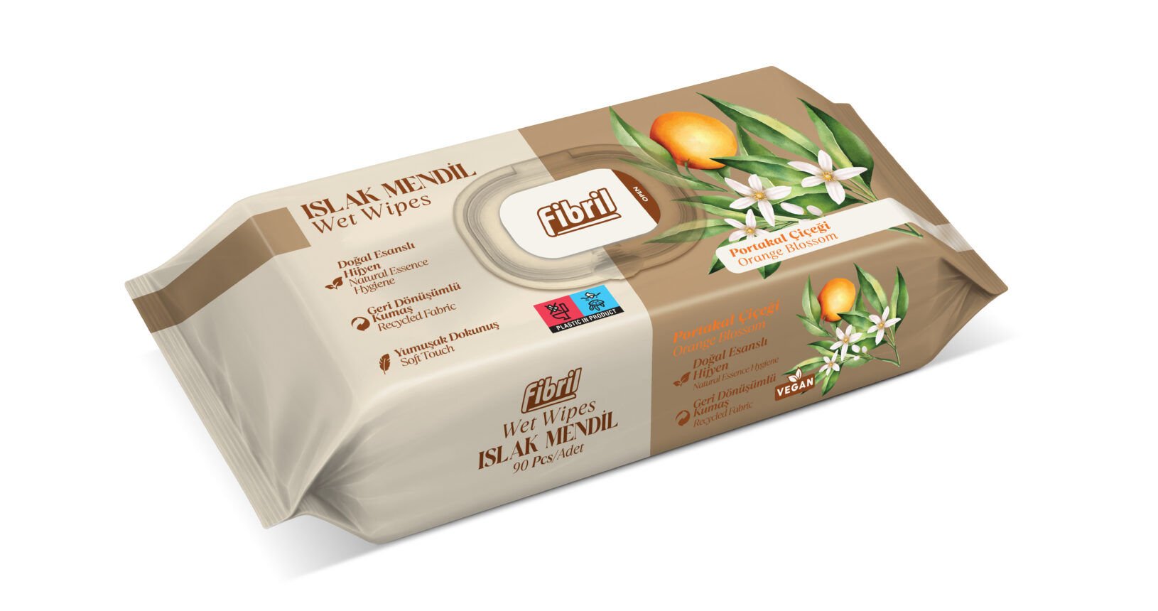 Fibril Islak Mendil 90 lı Portakal Çiçeği