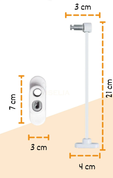 Pimapen Kilidi Halatlı Emniyet Beyaz
