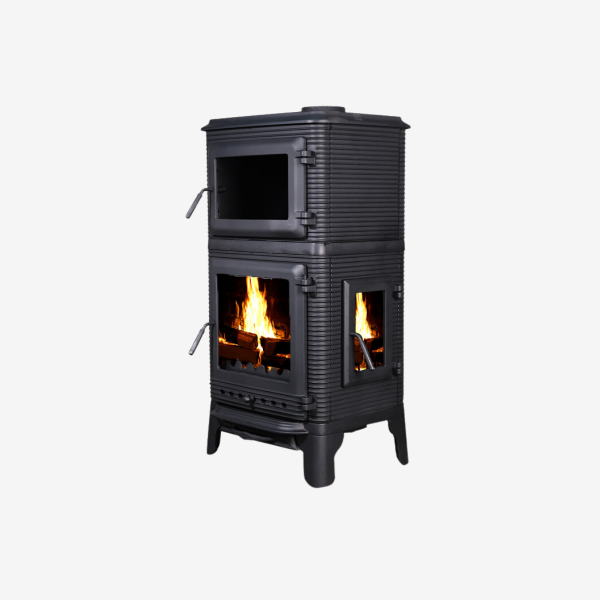 TDS Damla Döküm Şömine Soba Fırınlı Yan Camlı