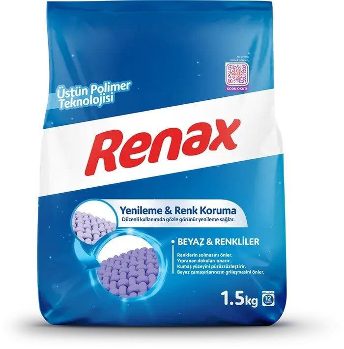 Renax Beyaz&Renkli Toz Deterjan 1,5kg