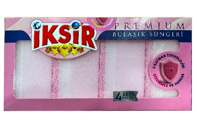 İksir Premium Çizmez Pembe Sünger 4lü