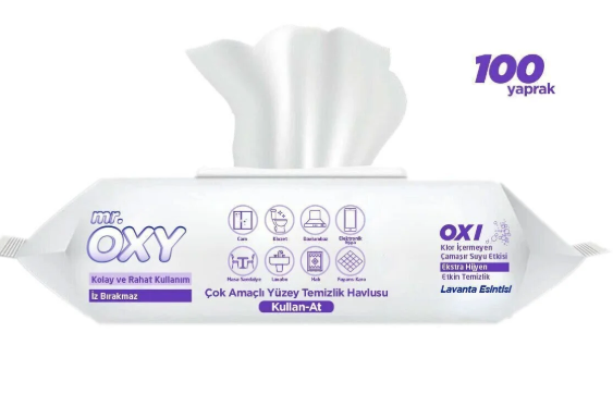 Mr Oxy Yüzey Temizleme Havlusu Lavanta Esin 100 lü