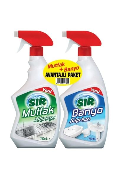 Sır Mutfak Sprey 750ml+Banyo Sprey Sihirbazı 750ml