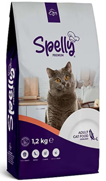 Spelly Kedi Maması Kısır Somonlu 1,2 Kg