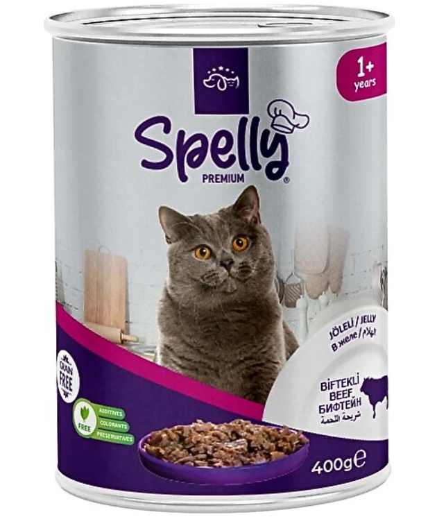 Spelly Kedi Konserve Bifteklı 400 gr