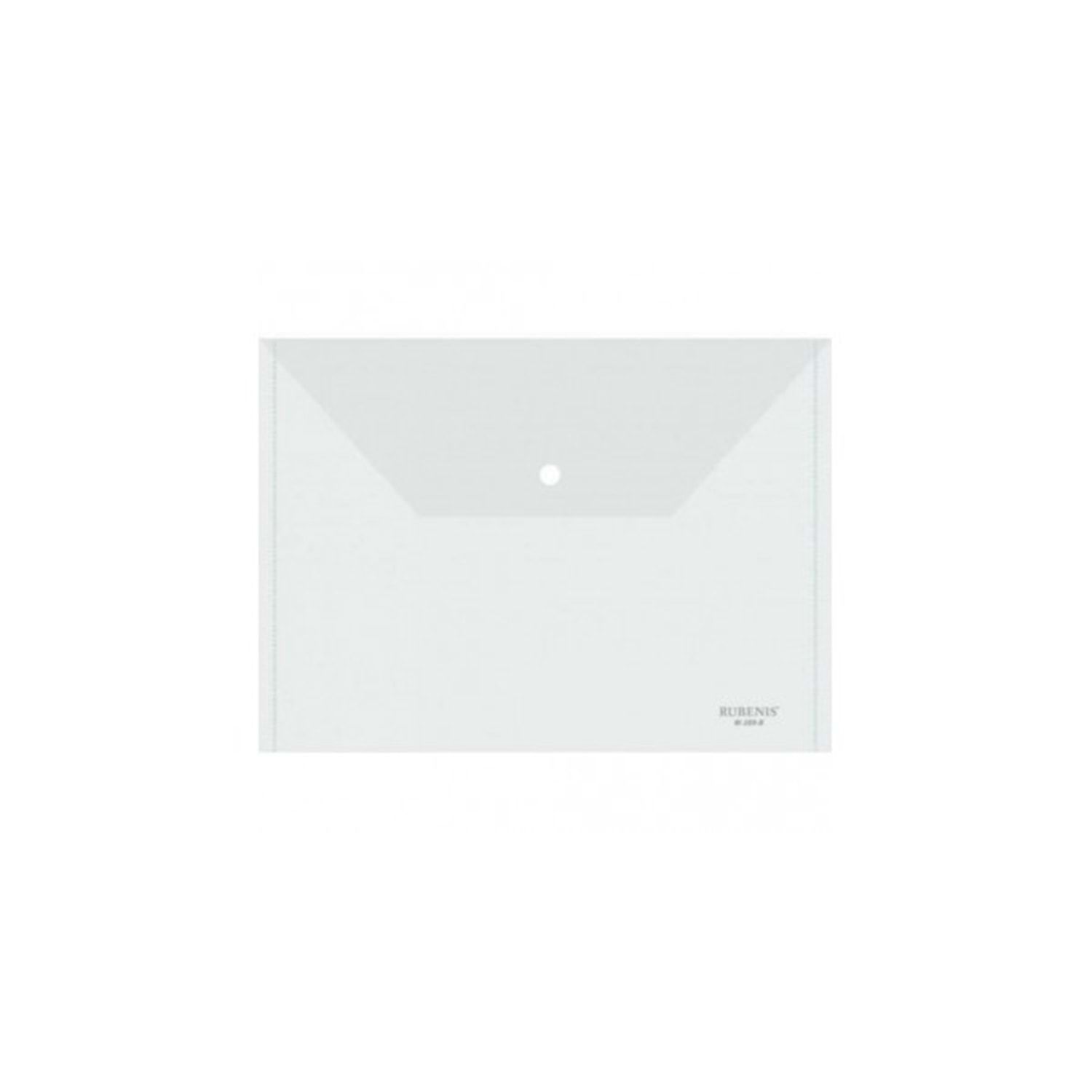Rubenis Çıtçıtlı Şeffaf Dosya Beyaz W-209-BYZ