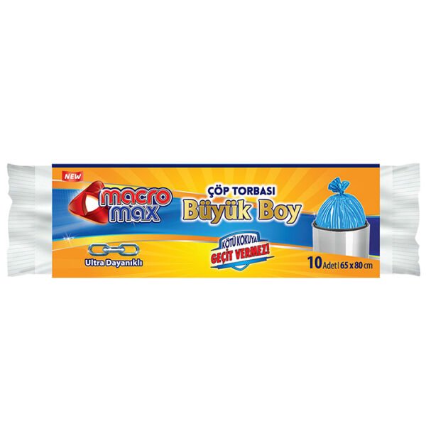 Macromax Extra Güçlü Çöp Torbası Büyük Boy