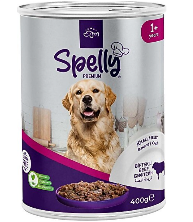 Spelly Köpek Konserve Biftekli 400 gr