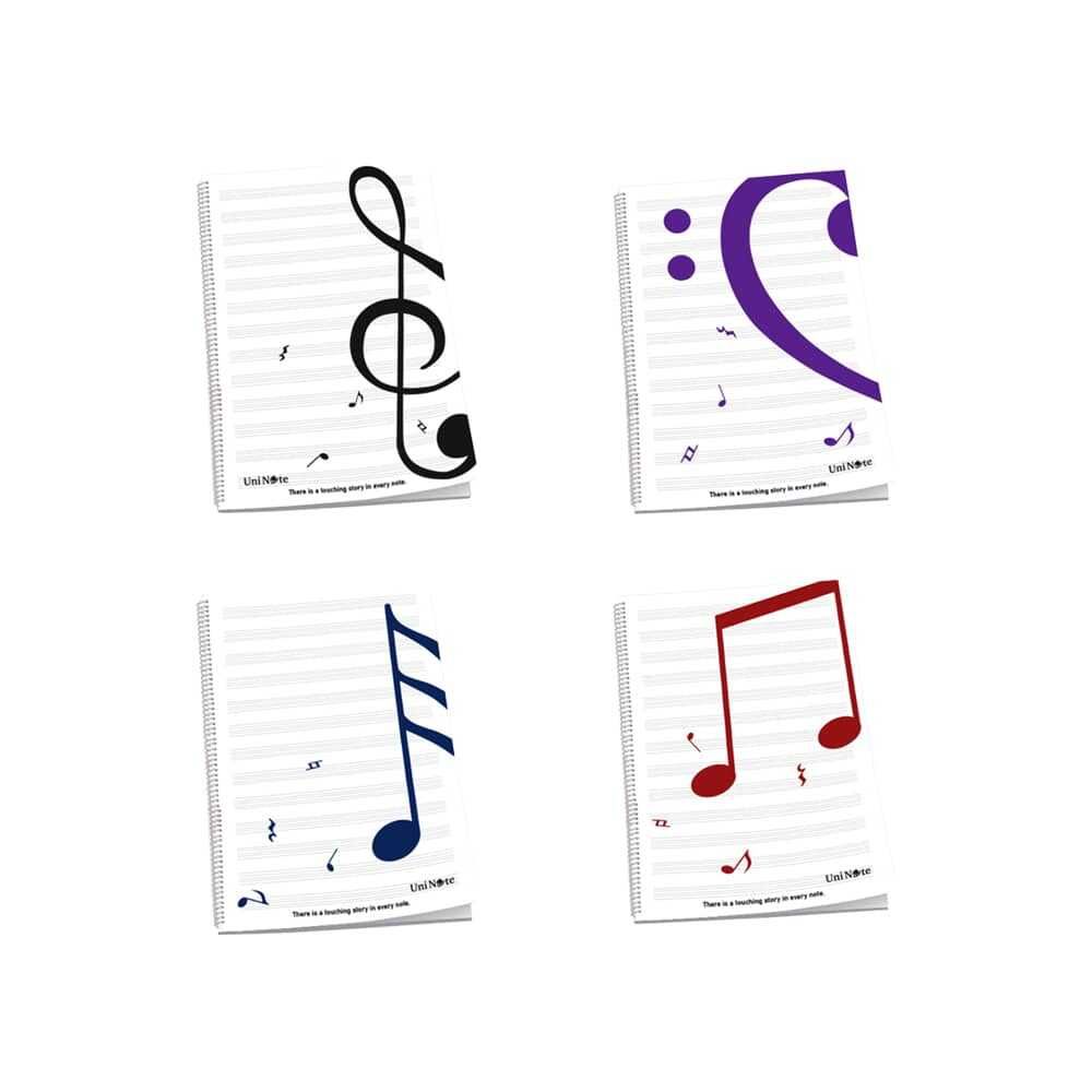 Çınar Müzik Defteri 22005 A4 Plastik Dikişli 30Yp