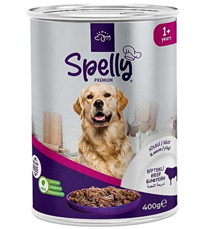 Spelly Köpek Konserve Yavru Biftekli 400 gr