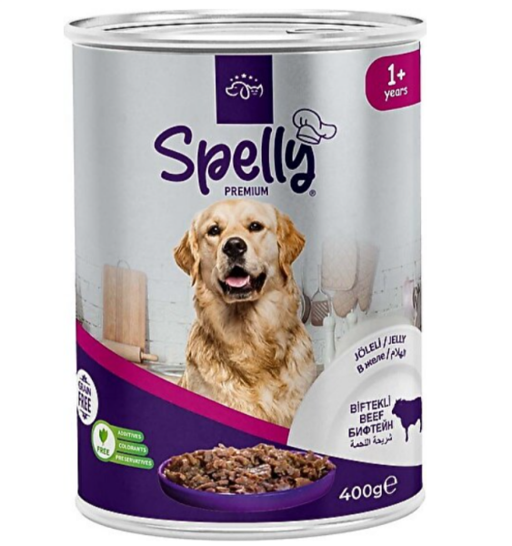 Spelly Köpek Konserve Yavru Biftekli 400 gr