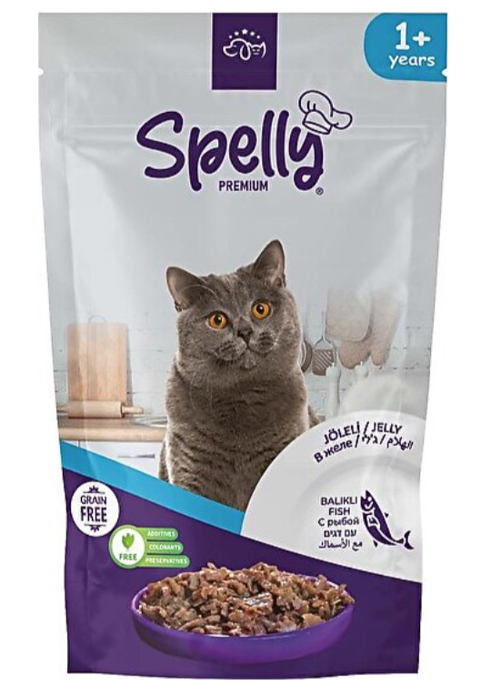 Spelly Pouch Kedi Balıklı 85 gr