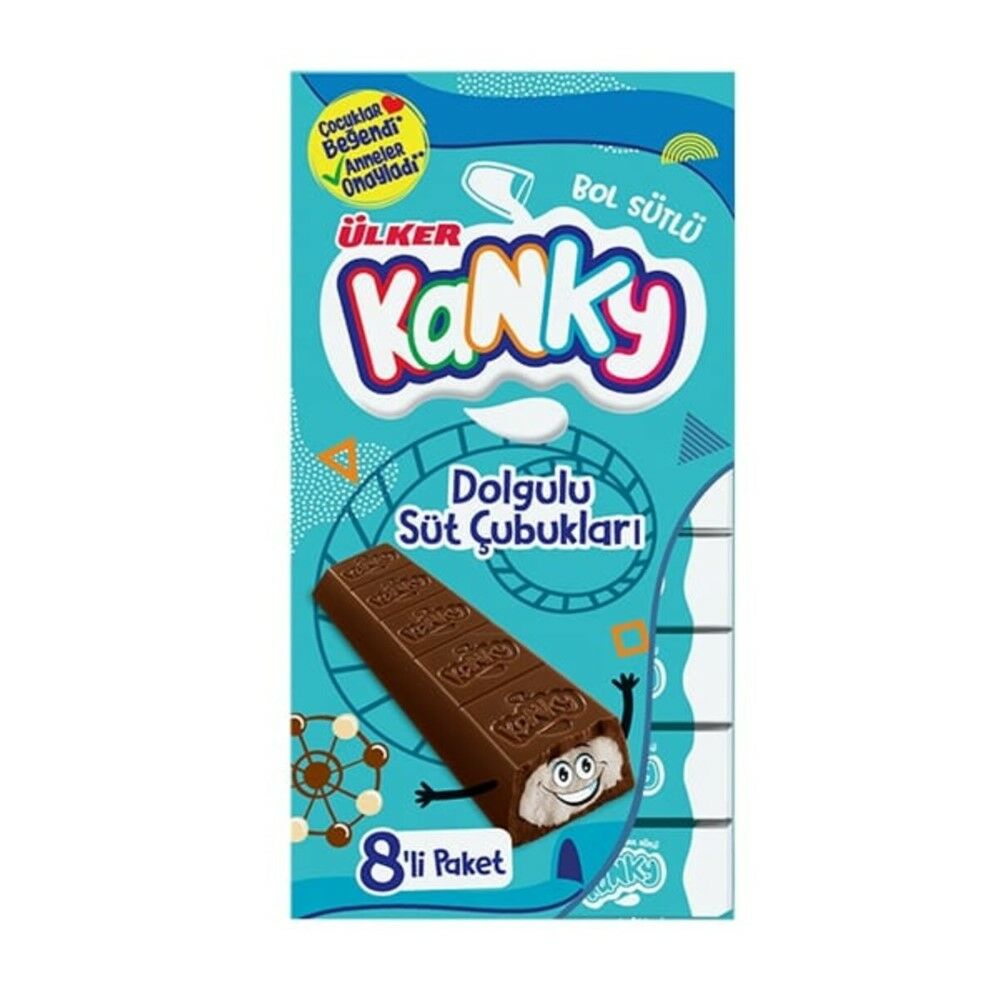 Ülker Kanky Dolgulu Süt Çubukları 8 li Paket