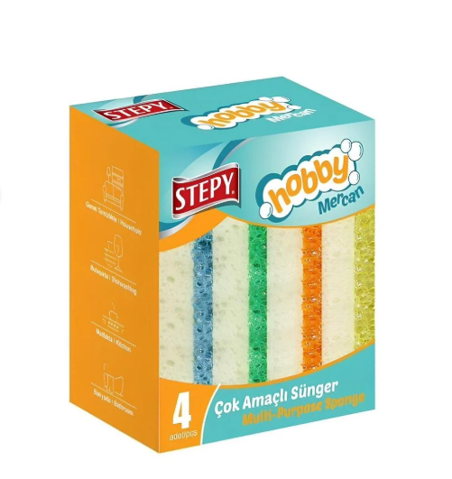 Stepy Hobby Mercan Çok Amaçlı Sünger 4 lü
