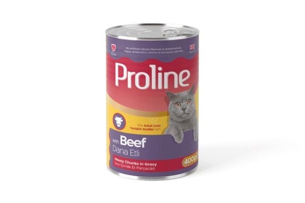 Proline Konserve Kedi Biftekli Soslu 400gr