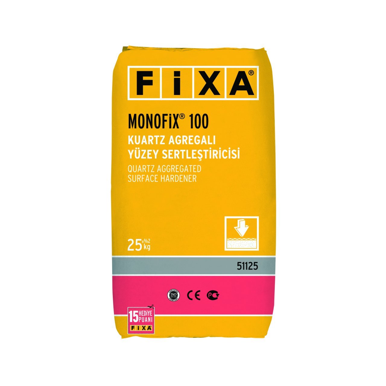 Fixa Monofix 100 Yüzey Sertleştirici Kırmızı 25 Kg