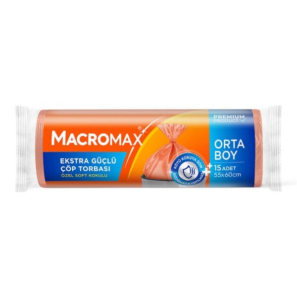 Macromax Extra Güçlü Çöp Torbası Orta Boy